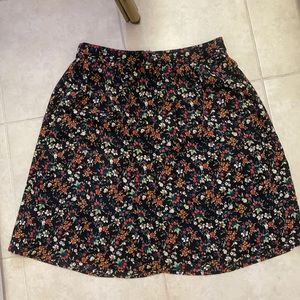 J Crew floral a-line skirt size 8